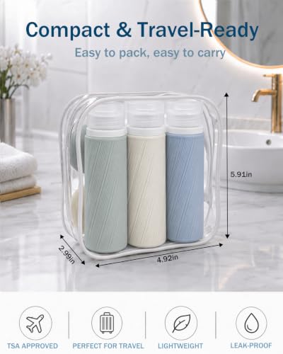 Redfly 13-Piece TSA Travel Bottles Set, Leak Proof & BPA-Free