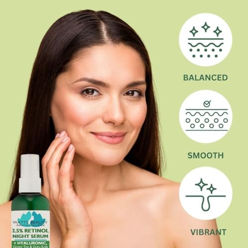 2.5% Retinol Serum with 50% Hyaluronic Acid - Anti Aging, Fine Lines, Wrinkles, Blemishes, Large Pores - No Parabens, No Animal Testing - 4.48oz
