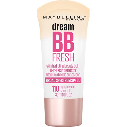 Maybelline Dream Fresh Skin Hydrating BB Cream 8-in-1 SPF 30 Sheer Light/Medium 1 Fl Oz