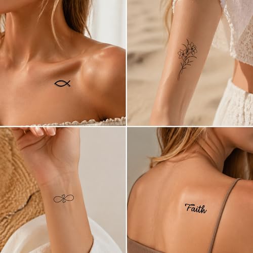 Semi-Permanent Flower Tattoos - 6 Sheets, 85 Designs, 2-Week Lasting