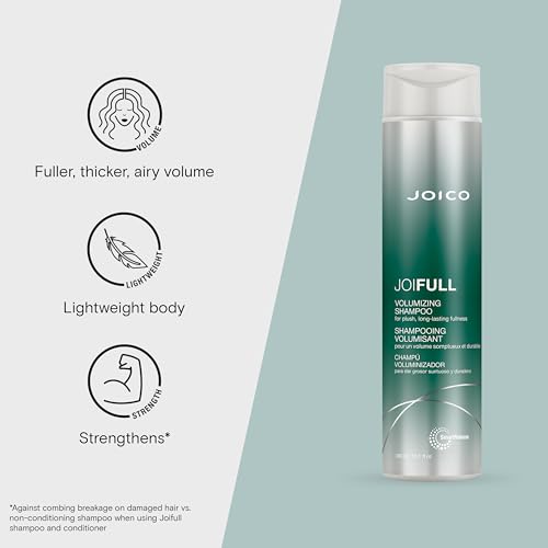 Joico JoiFULL Volumizing Set | For Fine, Thin Hair | Add Instant Body | Long-Lasting Fullness | For Thicker Bouncier Hair | Boost Shine | With Lotus Flower & Bamboo Extract