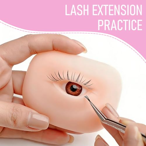 3D Silicone Eye Practice Model - Realistic Eyebrow & Lash Training Pair