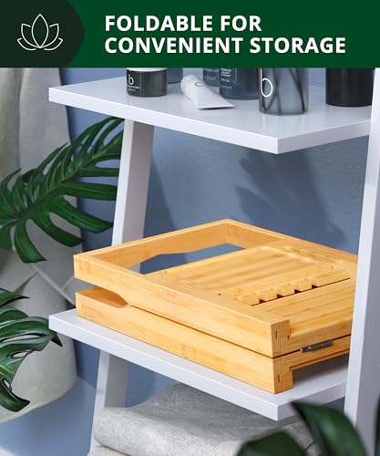 Royal Craft Wood Expandable Bamboo Bathtub Caddy Tray