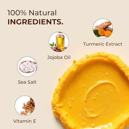Glo Melanin Turmeric Brightening Scrub - 4 oz Dark Spots & Exfoliating