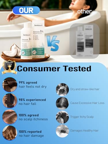 Ketoconazole Anti Dandruff Shampoo 1% - Maximum Strength Formula