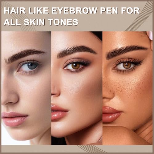 Boobeen 3-Pack Waterproof Eyebrow Pen & Eyeliner Dark Brown