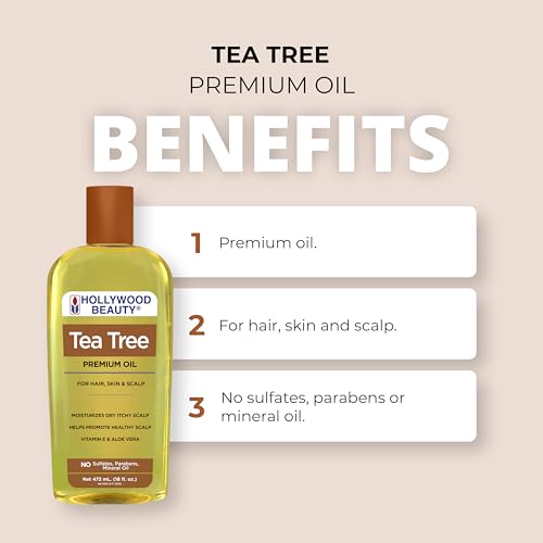 Hollywood Beauty Tea Tree Oil - 16 fl oz Hair & Scalp Treatment