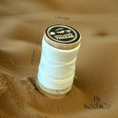 Eyebrow Threading | Organic Cotton Thread for Precise Eyebrow Shaping | Ideal for Salon and Home Use | Thread for Perfect Eyebrow Sculpting (Pack of 1), Natural