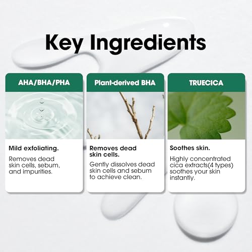 SOME BY MI AHA BHA PHA 30 Days Miracle Truecica Clear Pad ? 70 Pads ? Korean Exfoliating Centella Face Toner Pads ? Gently Clears Impurities, Refines Pores & Smooths Skin Texture ? Korean Skin Care