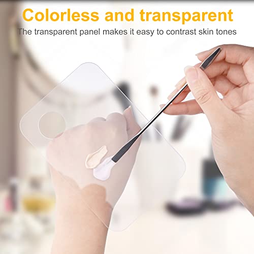 Acrylic Makeup Mixing Palette Set with Spatula - 2 Pcs