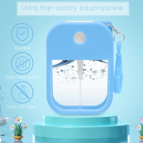 Jolbndcv 12 Pack Card Spray Bottle 38ml Portable Perfume Spray Bottle Mini Card Shape Reusable Sprayer Bottle Refillable Empty Bottles with Hook Funnels, Droppers
