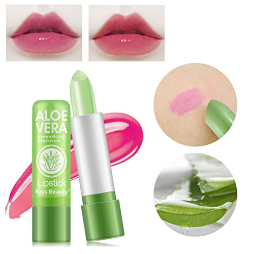 5 Pack Color-Changing Aloe Vera Lipstick - Long Lasting