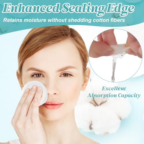 Premium Cotton Rounds, 100 Count (Pack of 30) Cotton Pads for Face, 100% Cotton Makeup Remover Pads, Soft & Non-Irritating for Most Skin Types
