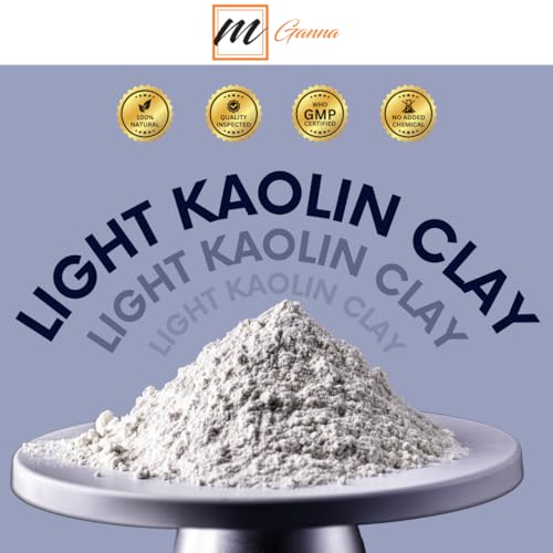 100% Natural Light Kaolin Clay Powder (2 Pound) for Facial Masks, Creams, Face Masks, and Soap Making 2 LBS / 908 GMS