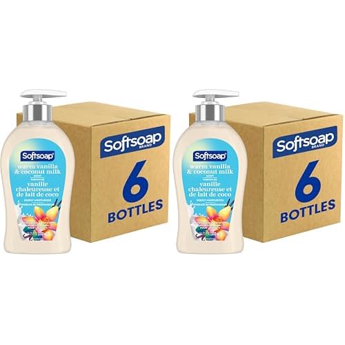 Softsoap Warm Vanilla & Coconut Milk Scent Liquid Hand Soap,Moisturizing Liquid Hand Soap,11.25 Ounce,(Pack of 12)