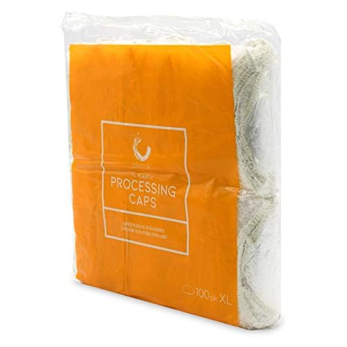 Colortrak Professional Bouffant Processing Caps, Single Use, Contain Hair During Perms, Conditioners, Relaxers, and Coloring, Extra Large, Clear Plastic, Usable as Shower Cap, 100 Per Pack