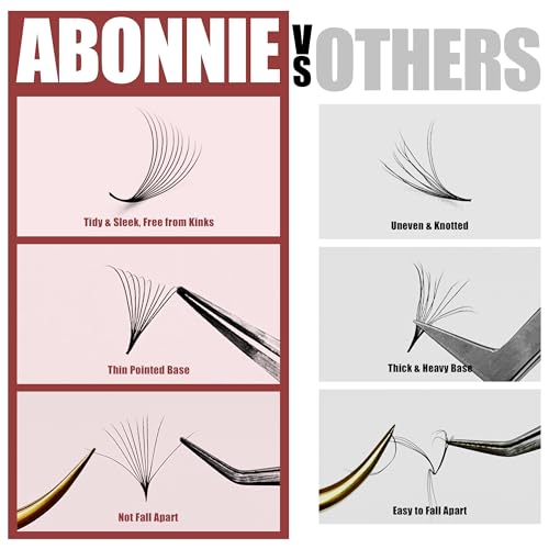 ABONNIE Premade Lash Fans 10D 0.05mm D Curl 12mm