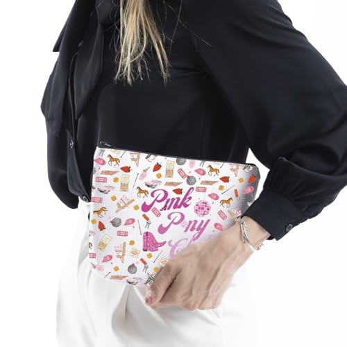 WCGXKO Music Lover Gift Pink Makeup Bag Singer Fans Gift Song Lyrics Music Concert Travel Cosmetic Pouch (Pink Bag)
