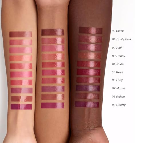 evpct 2-Pack Nude & Raisin Tinted Lip Balm Set – Moisturizing Lip Oil Sticks for All Skin Tones
