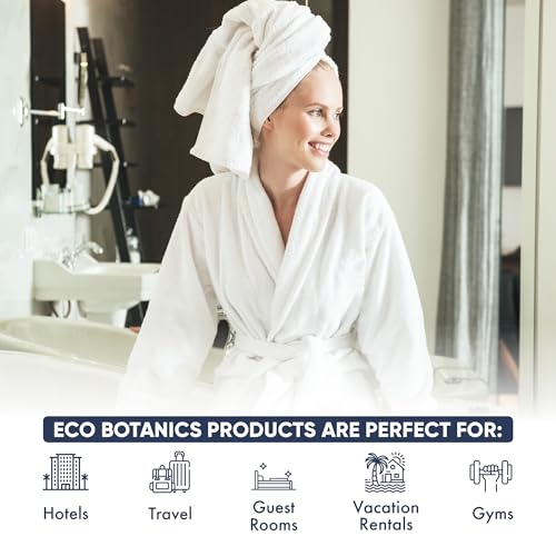 Eco Botanics Hotel Amenities Set - 4 Luxury Toiletries with Pump Bottles