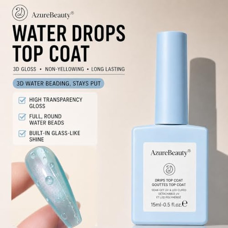 3D Water Drop Gel Top Coat - High Gloss Nail Art Finish 15ML