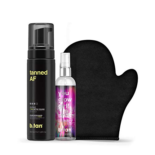 b.tan Sunless Tanning Bundles | Applicator Mitt Included, Fast, ExpressSunless Tanner Mousse, No Fake Tan Smell, No Added Nasties