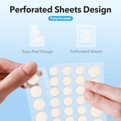 QUSTERE Pimple Patches for Face, Hydrocolloid Acne Spot Cover, 2 Sizes, 288 Count - Clear Zit Stickers with Tea Tree & Salicylic Acid
