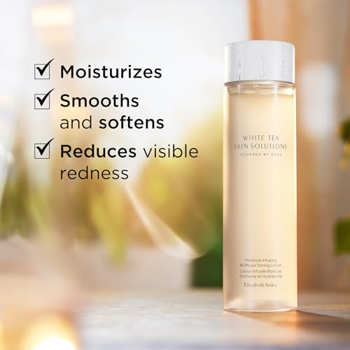 Elizabeth Arden White Tea Skin Solutions Moisture Infusing Bi-Phase Toning Lotion, Hydrating Face Toner, Alcohol-Free & Vegan, 6.76 fl oz (Pack of 1)
