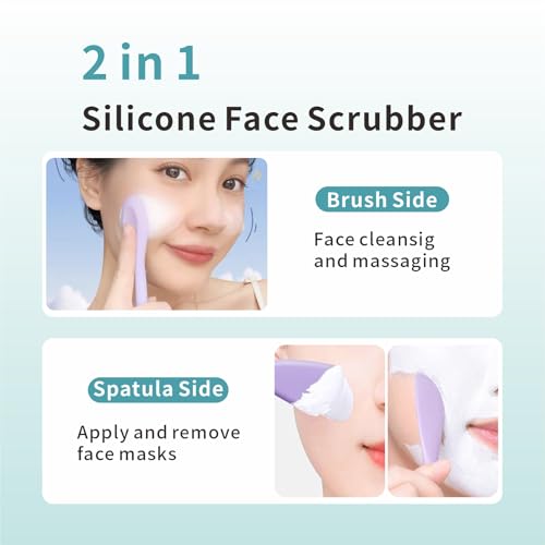 2-in-1 Blackhead Remover Tool with Silicone Face Scrubber