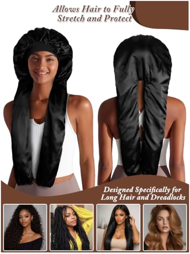 Satin Pantyhose Bonnet for Braids & Long Hair - Heniho