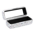 HAKUNA Lipstick Case with Mirror,Rhinestone Crystal Lipstick Organizer Diamonds Lip Gloss Organizer Portable Travel Lipstick Organizer Makeup Cosmetic Storage Holder