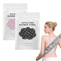 47-Inch Exfoliating Shower Towel Dual-Sided Back Scrubber
