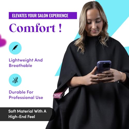 Cozy Cape ? Ultra-Soft Warm Sweatshirt Fabric Client Comfort Cape, Black, Unisex Adult