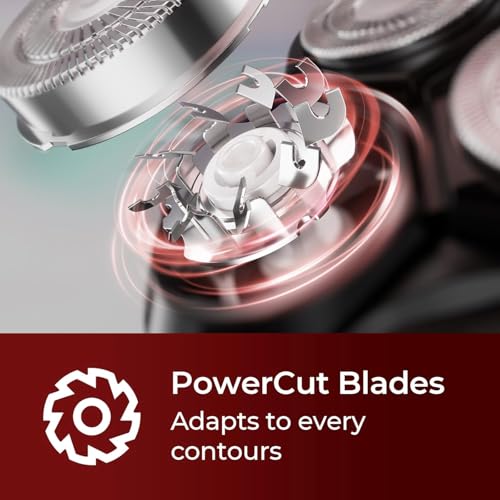 Cordless Electric Razor for Men: 3-in-1 Shaver for Beard/Nose/Sideburns - IPX7 Waterproof Travel Kit - Precision Blades & Turbo Speed