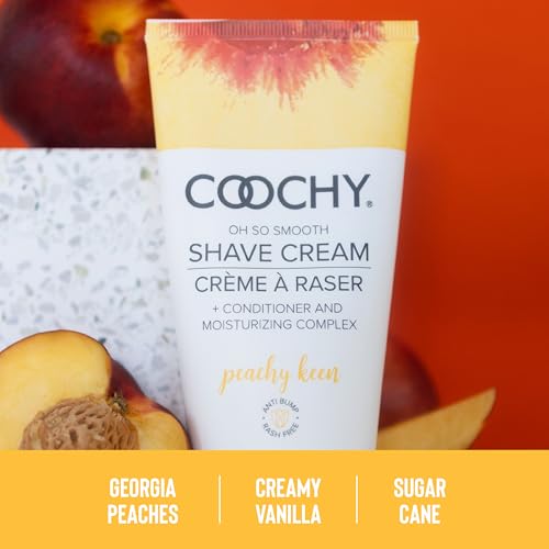 Coochy Moisturizing Shave Cream for Sensitive Skin - 3.4 Fl Oz - Peachy Keen