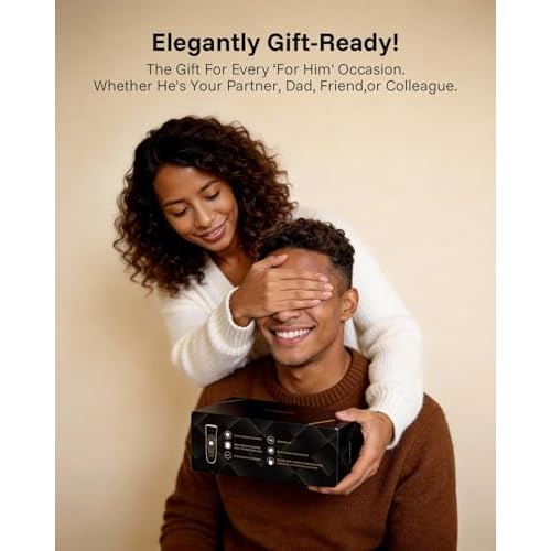 MANSPOT Manscape Hair Finishing Trimmer for Men, Men's Shaverand Razor (Gold) Valentine's Day Gifts for Him Perfect for Husband Boyfriend, Birthday Gifts for Friends Dad and All Men