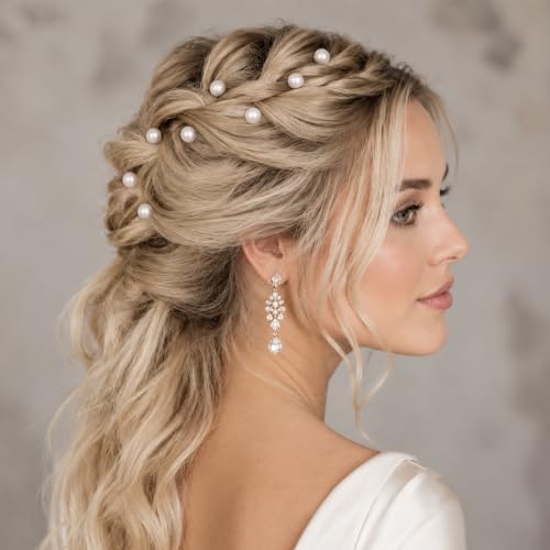 Willbond 40 Pack Pearl Hair Pins for Wedding - 0.3 Inch Elegant Bridal Clips