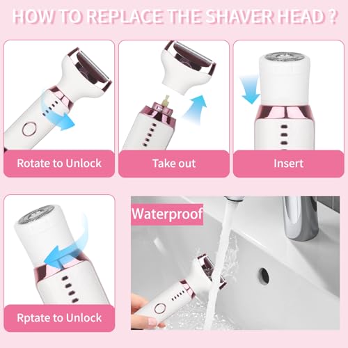 4-in-1 Electric Razor for Women & Men - Rechargeable Hair Removal Kit