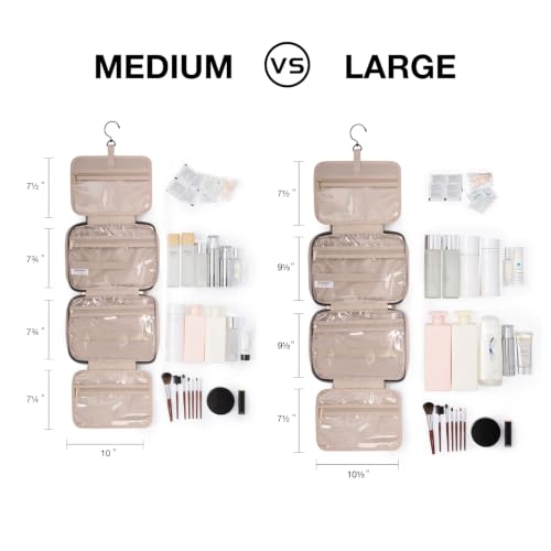 BAGSMART Medium Toiletry Bag with Hook - Water-Resistant Travel Organizer