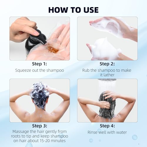 Ivnil Black Hair Dye Shampoo for Gray Coverage