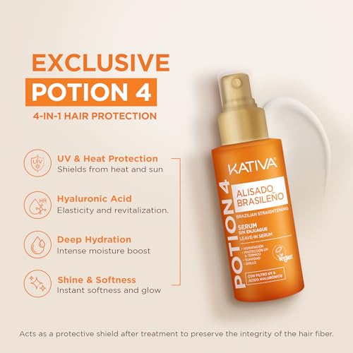 KATIVA Brazilian Keratin Straightening Kit - Smoothing & Anti-Frizz