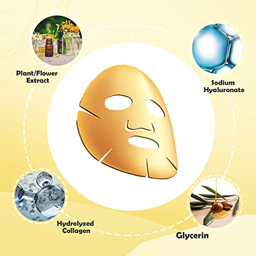 6-Pack 24K Gold Crystal Collagen Facial Masks