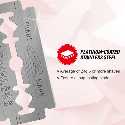 Feather 10 Razor Blades New Hi-Stainless Double Edge