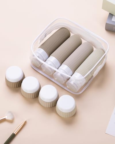 TSA Travel Bottles 8 Pack - 3oz Leak Proof Toiletries