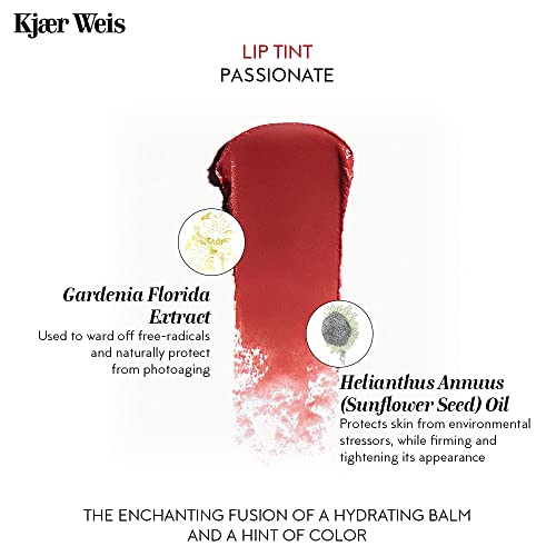 Kjaer Weis Lip Tint. Hydrating Nude Lip Color Makeup with Soft Satin Finish. Nourishing Ingredients for Long Lasting Lip Stain. Cruelty Free Clean Makeup