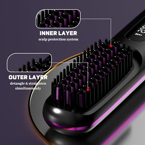 NUMOYA Go Brush Pro Portable Cordless Hair Straightener