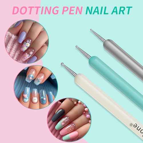 Artdone Nail Dotting Tools Double-ended Nail Art Brushes Kit Nail Art Gel Polish Liner Brushes Design Pen For Nail Drawing And Nail Paint Brushes Small Detail Brushes
