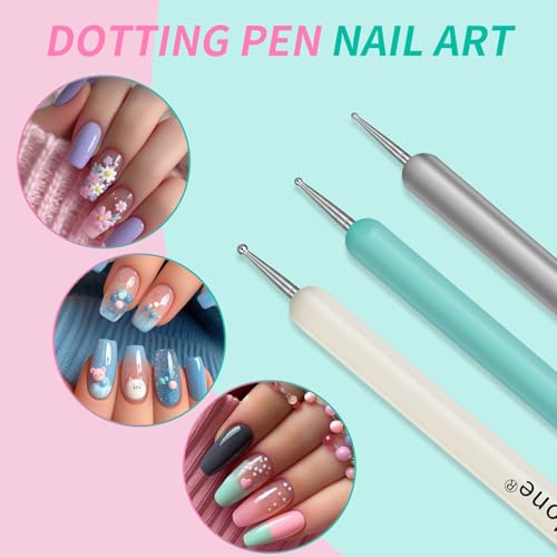 Artdone Colorfully Nail Dotting & Brush Kit for Nail Art – Double-Ended Design