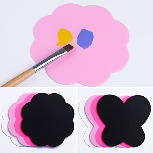8Pcs Silicone Makeup Mixing Palette Pads - Nail Art & Paint