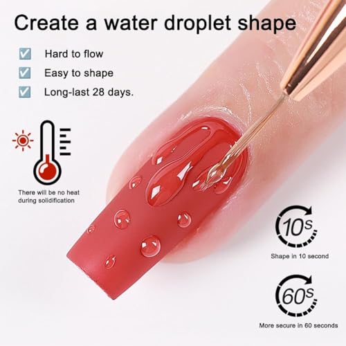 3D Raindrop Gel Nail Polish - Clear Soak Off UV LED 15ml
